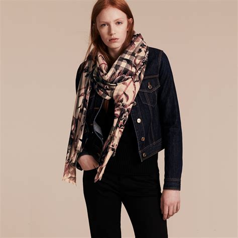 burberry peony rose scarf|Burberry scarf 2024.